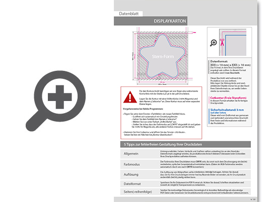 Product Bild displaykarton_in_stern-form_konturgefr__st___einseitig_4_0-farbig_bedruckt